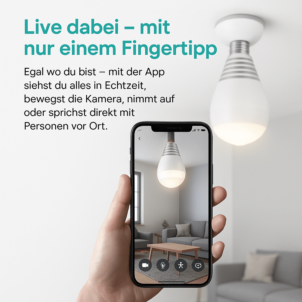 2 - in - 1 Glühbirnen Kamera - Spickprofi