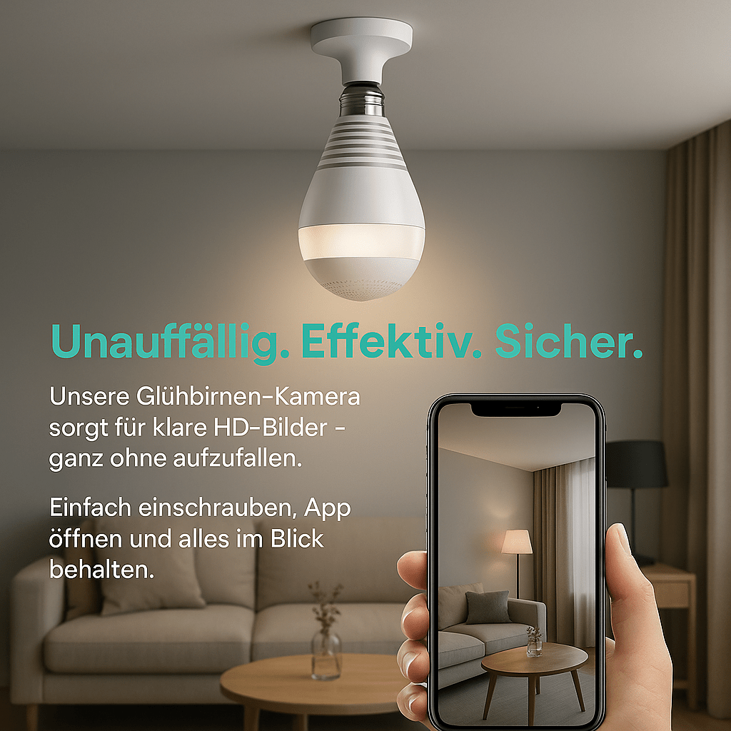2 - in - 1 Glühbirnen Kamera - Spickprofi