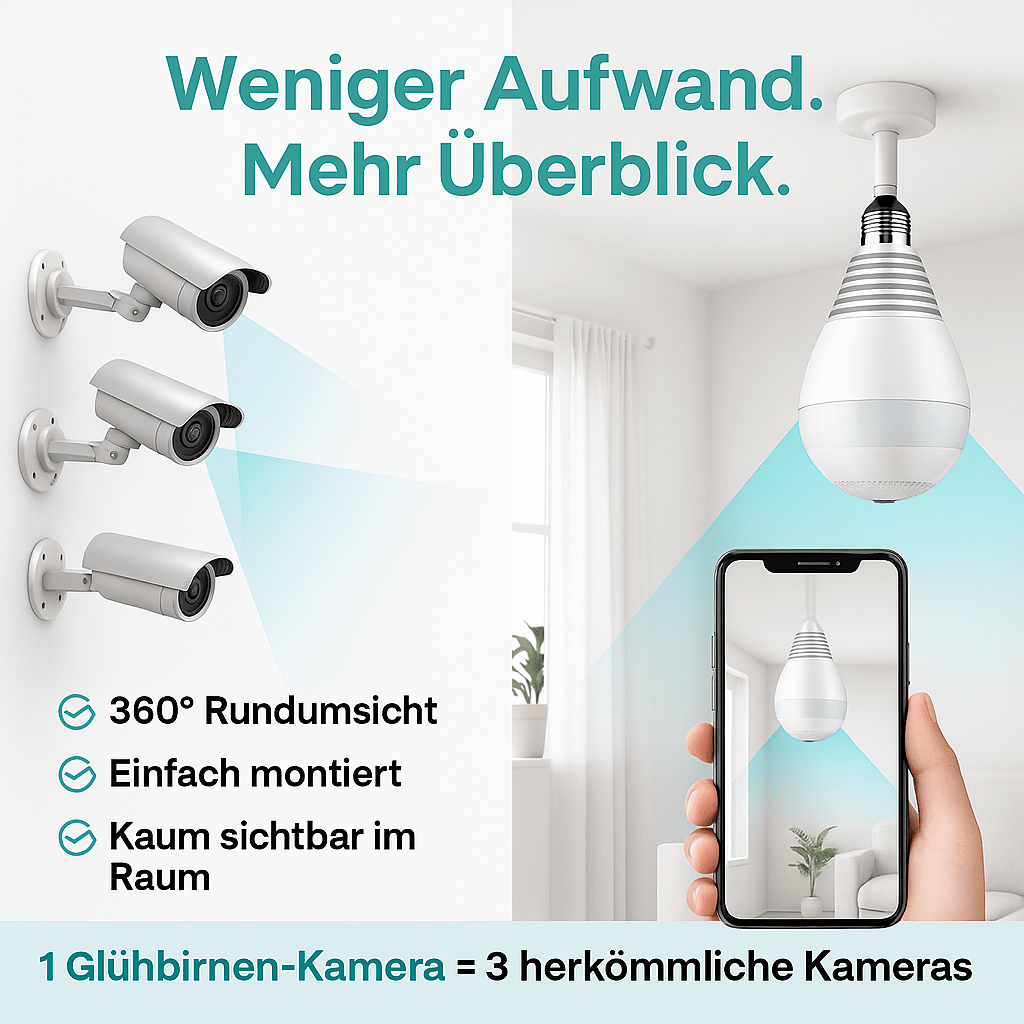 2 - in - 1 Glühbirnen Kamera - Spickprofi