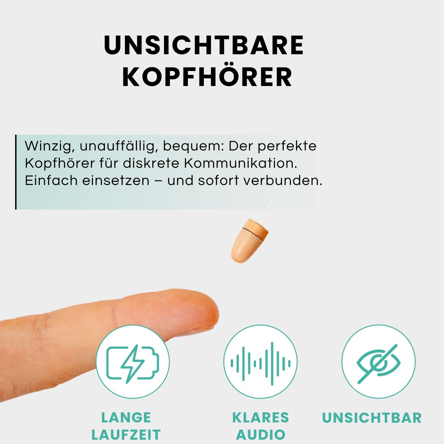 Unsichtbare Kopfhörer - Spickprofi