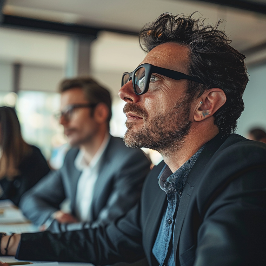 versteckte kamera brille meeting