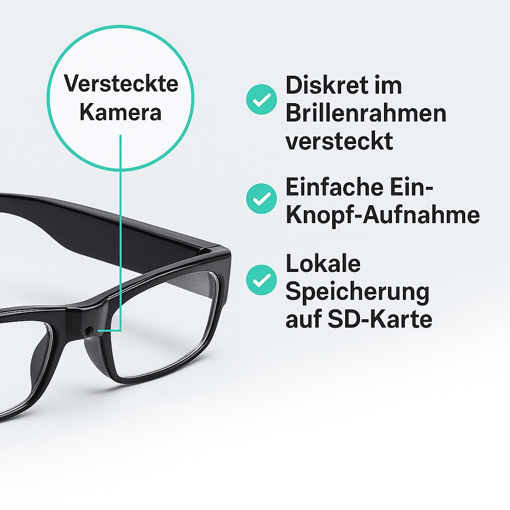 Ultra HD Spionagebrille mit Kamera - Spickprofi